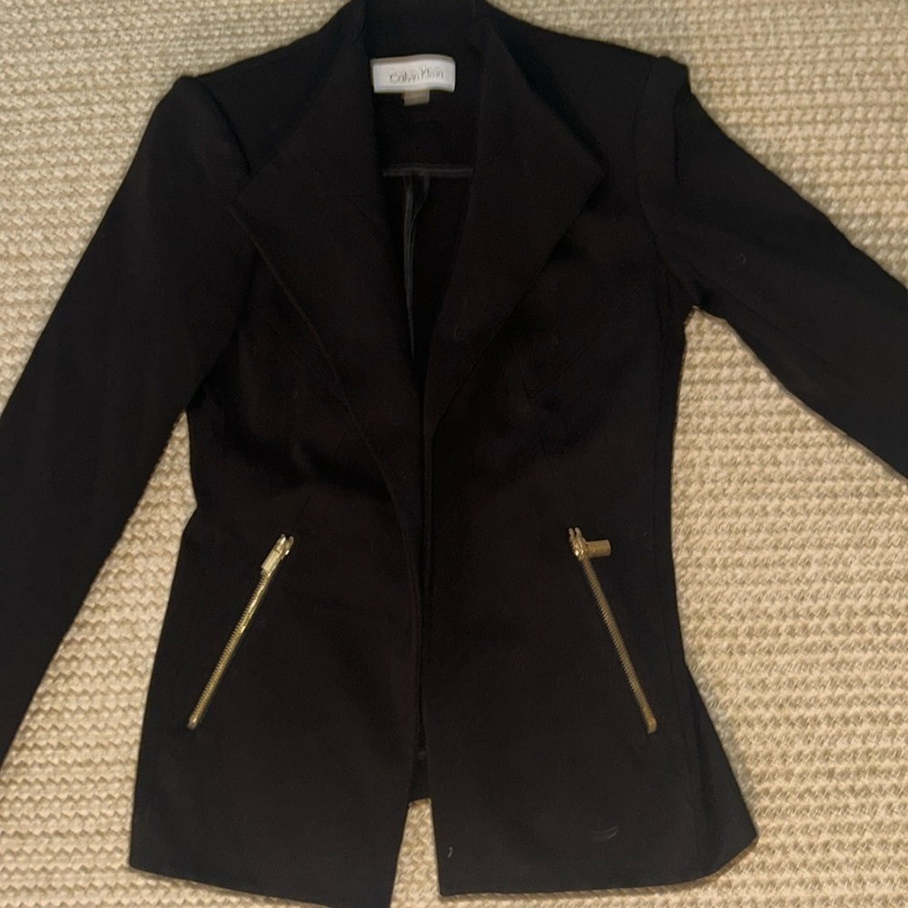 Calvin Klein Women’s Black Open Jacket Sz 0